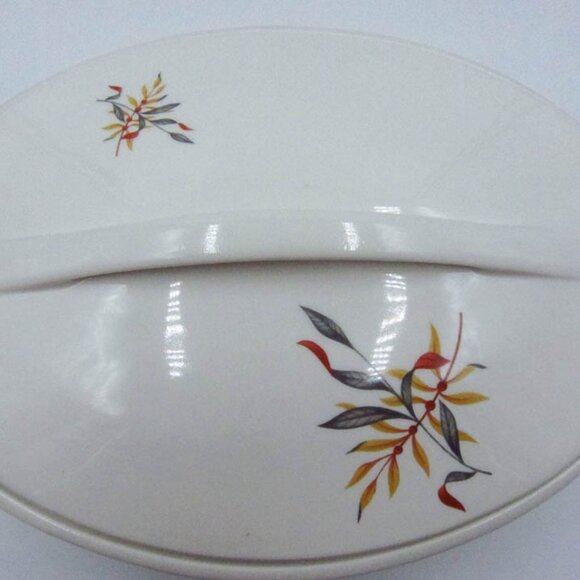 VTG Iroquois Woodvine Russell Wright Divided Covered Casserole Interplay MCM - Picture 4 of 9